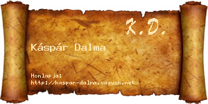 Káspár Dalma névjegykártya